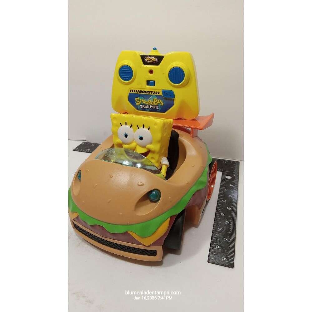 SpongeBob SquarePants Burger Car Remote Control Toy Yellow Brown Orange